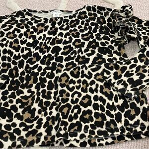 Crewcuts ruffle leopard top